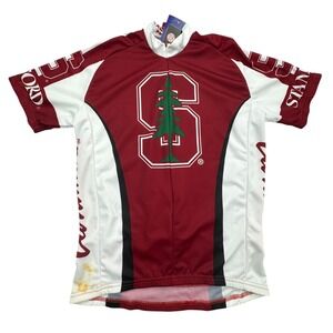 Adrenaline Promotions Cycling Jersey Men L Red Stanford University Cardinal NCAA